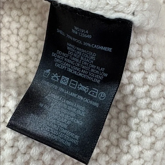 AETHER Half-Zip Cashmere & Wool Sweater small - Picture 6 of 6